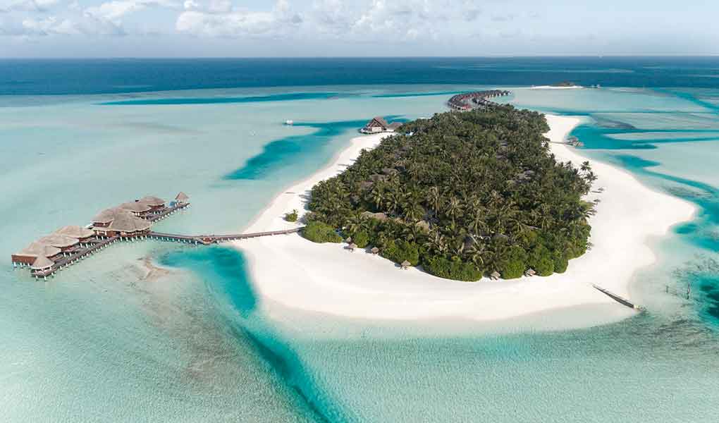 Las Isla del Hotel de Lujo en Maldivas Anantara Dhigu playas arena blanca