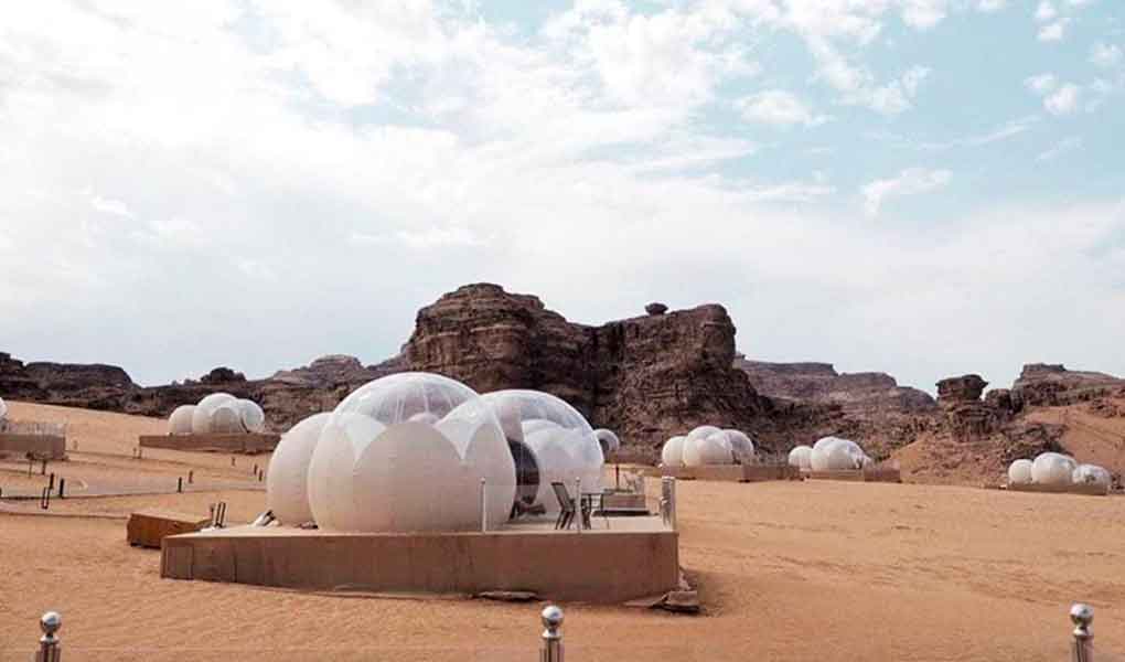 Bubble en campamento de Jordania Wadi Rum