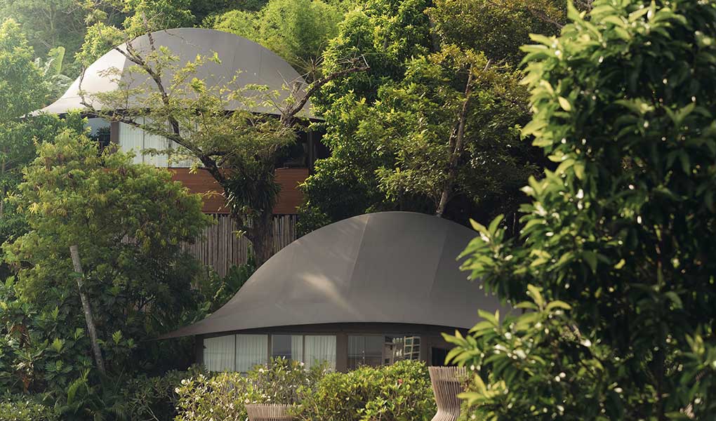 Tent Pool Villas inmersas en la naturaleza hotel lujo en Tailandia Keemala