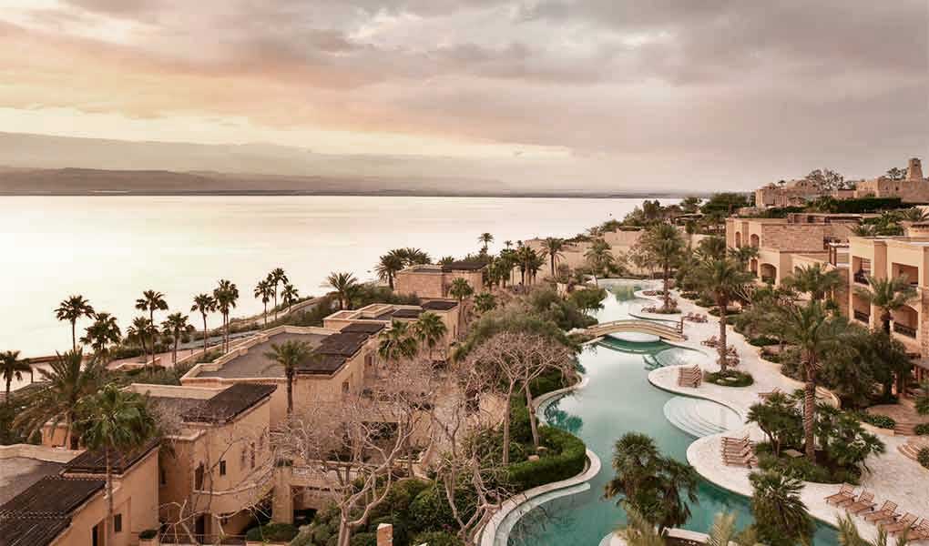 Vistas aéreas del hotel Kempinski Ishtar Dead Sea Jordania