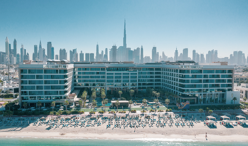 Vistas aéreas del hotel Mandarin Oriental Jumeira en Dubai