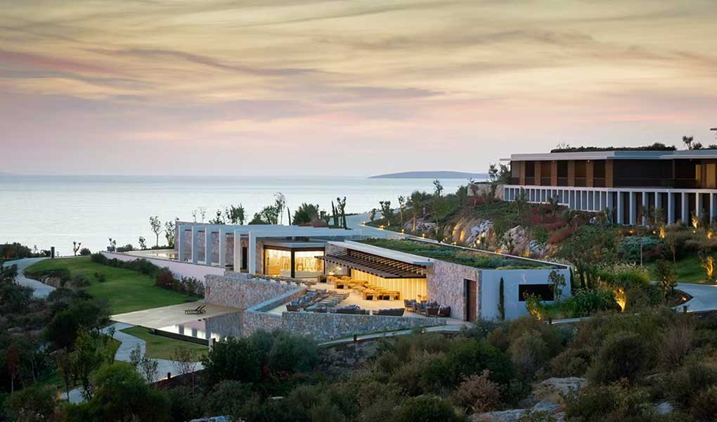 Frente del hotel de lujo en Turquía ​Six Senses Kaplankaya